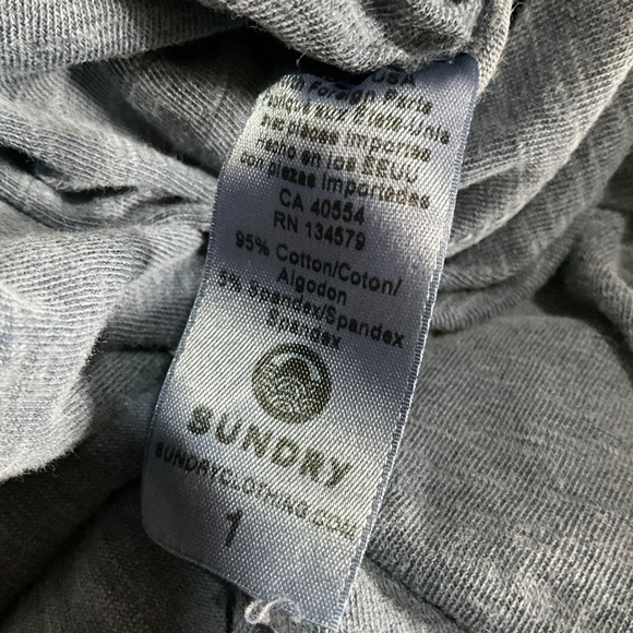 Sundry Strapless Tube Top Sz S Ruched Crossover Gray Neutral Going Out - Picture 12 of 12